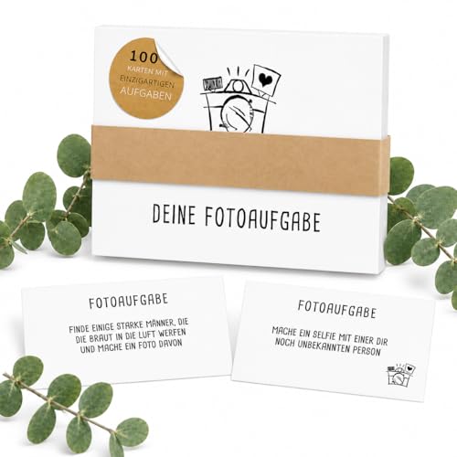 Fotospiel Hochzeit XXL - Das Original von snaPmee - 100+9 Fotoaufgaben - Hochzeitsspiel für Gäste & Brautpaar -Fotobox Aufgaben Fotochallenge Gästebuch Spiel (Pure White)