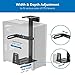 Mount-It! Under Desk PC Mount and Wall Mount, Adjustable CPU Holder with 360° Swivel, Fits Computer Towers 6.1–9.3