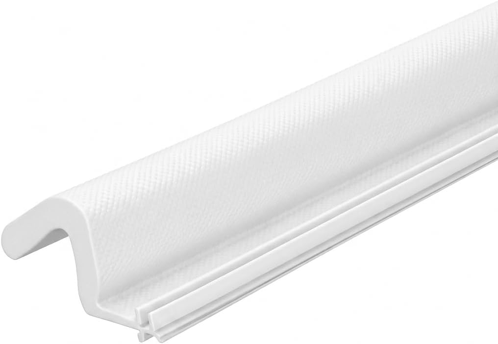 3 Piece Q-Lon Kerf Weather Stripping for Doors, Shipped Straight Not Rolled, White Foam Door Seal Set, 1 x 36 + 2 x 84, .650" Reach, Replacement Door Frame & Jamb Weatherstrip