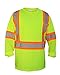 SAS Safety 690-1609 Long Sleeve T-Shirt, Class 2 Yellow with 2