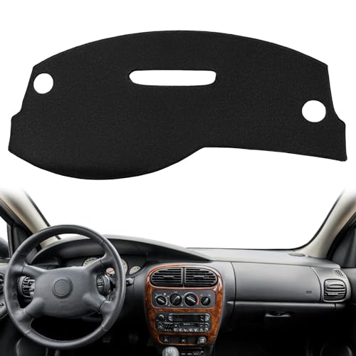 AKMOTOR Dash Cover Mat Custom Fit for Dodge Chrysler Plymouth Neon Dashboard Cover Pad Carpet K206 (Black)