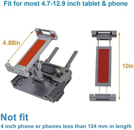 Hanatora 4.7-12.9 Inch Tablet Holder Mount for DJI Mavic Mini,Mini SE,Mini 2,Mavic 2 Pro/Zoom,Mavic Air/Air 2/2S, Spark,Mavic Pro/Platinum Remote Controller, Aluminum Phone Accessories