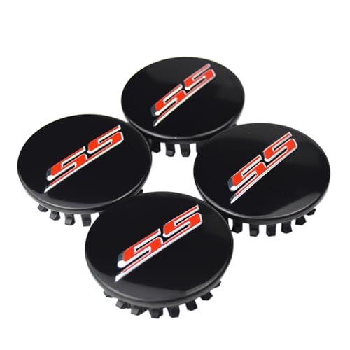 Image of (Set of 4) 68mm=2.67 inches SS Wheel Center Cap Covers Hub Cap 3D Emblem Badge for 2016-2023 6th Generation Chevrolet Camaro
