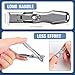 Sherum Nail Clipper, Satismoon Nail Clipper, Nail Clippers for Thick Nails, Portable Sharp Nail Clipper, Nail and Toenail Clippers for Everyone (Silver)