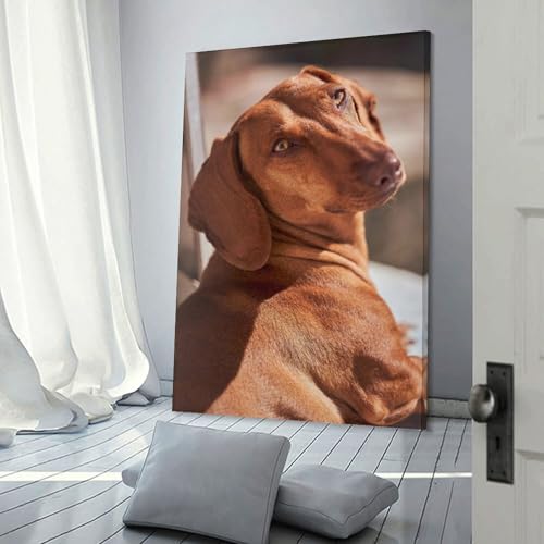 Impression sur toile teckel (22) tableau mural de 40 x 60 cm - 3
