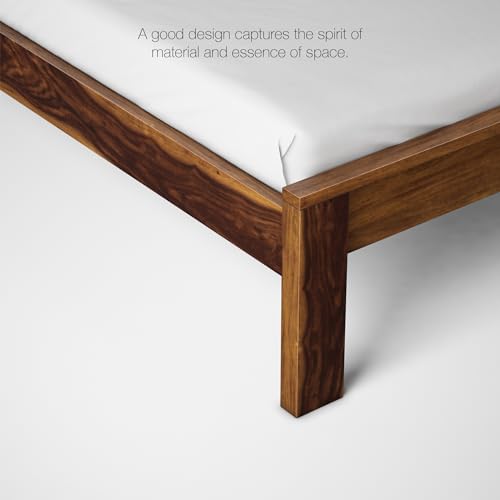 Image of AADITYA WOODS Solid Sheesham Wood Single Bed Cot Without Storage | Single Size Bed for Bedroom | Multipurpose Use Bed- Walnut 20