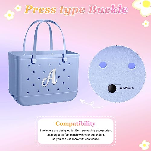 ALKNOT Decorative Lettering Charms for Bogg Bag, Alphabet Lettering Accessories, Decorative Bogg Bag Charms Insert Alphabet Lettering, Alphabet 3D Letters for Personalizing Handbag DIY White