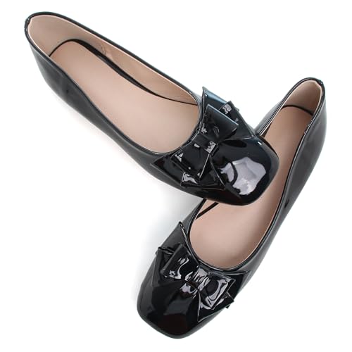 Image of Dear Time Women's Casual Foldable Ballet Flats Square Toe Ballerina Flats Shoes Comfortable