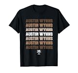 Retro Repeating Text Austin Wynns Cincinnati Baseball MLBPA T-Shirt