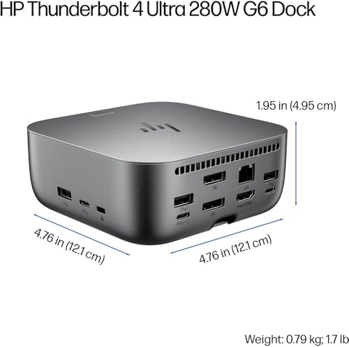 Image of HP Thunderbolt 4 Ultra 280W G6 Dock, 13-in-1 USB-C Docking Station