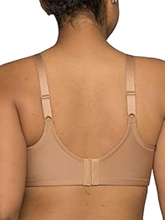 Vanity Fair Women's Full Figure Beauty Back Smoothing Bra, 4 Way Stretch Fabric, Lightly Lined Cups up to H, Wirefree - Totally Tan, 36C