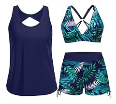 Navy Blue Green Leaf