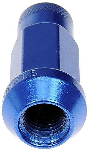 Image of Dorman 713-385D Blue Open End Knurled Wheel Nuts Compatible with Select Models, 20 Pack