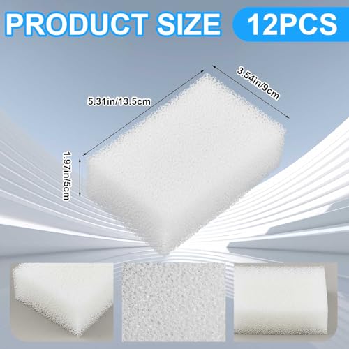 Image of Threlaco 12 Pcs Compatible with Aquaclear 70 Foam Filter Inserts, for Filtering Mechanical and Biological Media, Keeping the Water Tank Clean and Fresh