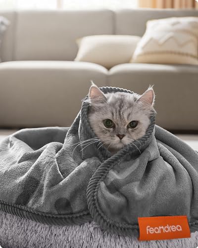Feandrea Hundedecke, Katzendecke waschbar, 3er Set Haustier-Decke, XS, 60 x 40 cm, für Katzenjunges und Kätzchen, Flanell, Schutzdecke für Sofa, schiefergrau PPB011G01