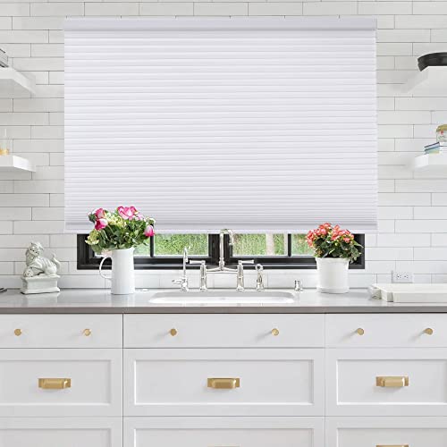 Chicology Cellular Shades , Window Blinds Cordless , Blinds For Windows , Window Shades For Home , Window Coverings , Cellular Blinds , Door Blinds , Morning Mist, 24"W X 48"H #TOP2