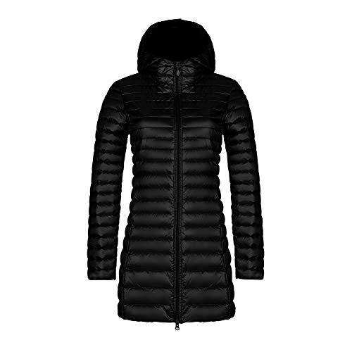 Doudoune ultra-légère femme 3XL manteau chaud hiver parka noire manches longues
