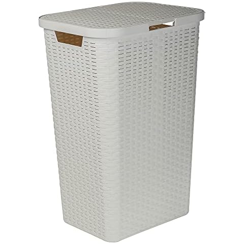 URBNLIVING 60L Rattan Style Laundry Basket Cover