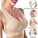 Bras for Older Women Sports Bras for Women High Support Full Coverage Anti Sagging Plus Size Wireless Comfort Yoga Gym Lift Up Air Beige Wireless for 7X-Large