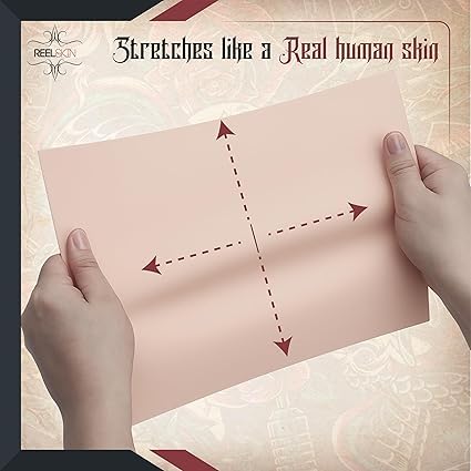 Best Fake Skin by REEL SKIN A4 (Pack of 3) Premium Silicone Tattoo Practice Skins Double-Sided, 2.5mm Thick, Realistic Texture Ideal for Beginners & Professional Tattoo Artists (Reel Skin) - Image 2
