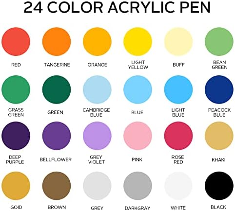 Acrylic Paint Pens Paint Markers For Stone Painting,24 Premium Graffiti Markers For Kids Adults,acrylic Paint Markers For Rock,Mug,Ceramic,Glass, Wood,Canvas,metal,Diy Crafts Making Art Supplies 2 417aZFXF6UL. AC