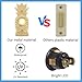 Heavy Duty Metal Door Bell Wired Button, 5inch Gold Pineapple LED Lighted Door Push Button Switch Home Wall Mounted Buttons Wired Opener Universal Hardware Garage Front Doors, Yellow Light