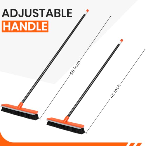 Image of 16 Inch Push Broom Heavy-Duty Outdoor Commercial Broom Brush