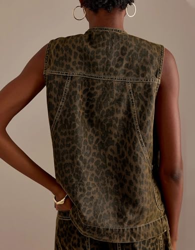 Kedera Women's Oversized Denim Vest Tie Front Jean Vest Top Sleeveless Denim Jacket Casual Lightweight Vest Trendy 20253