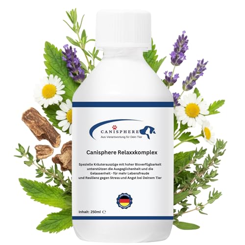 Canisphere Relaxx-Komplex Hund & Katze - Ergänzungsfutter bei Stress, Angst & Nervosität - Entspannung für Hunde & Katzen