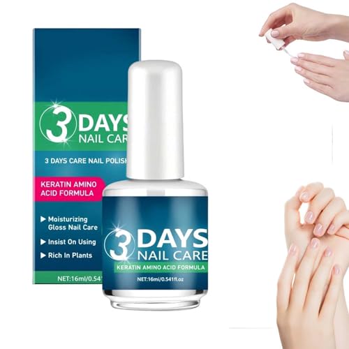 3 Days Nail Care Oil with Keratin 2026 New Fast Strengthening & Hydrating for Dry Weak and Fragile Nails (1 One Size)