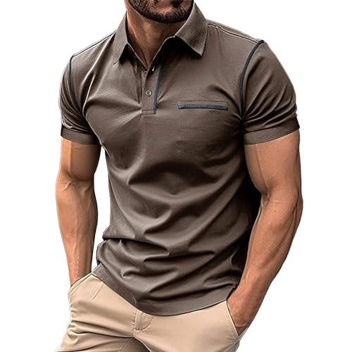 Polo homme uni à boutonnière idéal pour les barbecues en famille