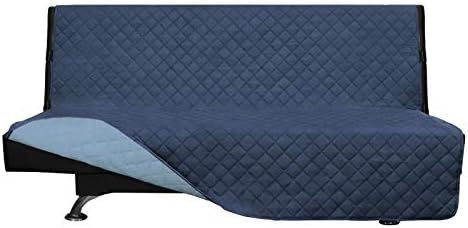 Greatime Sofa Covers,Slipcovers,Reversible Quilted Furniture Protector,Water Resistant,Improved Couch Shield with Elastic Straps,Anti-Slip Foams,Pet Kids,Children,Dogs(Futon, Black/Beige)