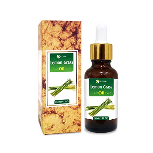 Salvia Lemon Grass Oil (Cymbopogon citratus) 100% Natural Pure Undiluted Uncut Carrier Oil 30ml with Dropper