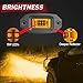Lumimotor Flush Mount Amber LED Lights 20W Flood Beam Amber Fog Light LED Flush Pod Bumper Lights Chase Light 2Pcs for Truck Pickup UTV ATV SUV Chevy Toyota Subaru