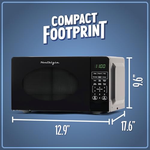 Nostalgia NRMOGZ7BK6A Modern Retro Countertop Microwave Oven thumb #4