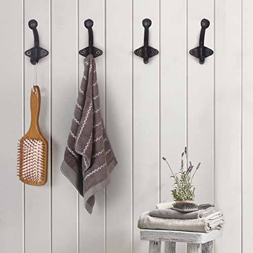 Webi ZTSGG-BLK-5 Rustic Coat Hooks Wall Mounted:5 Cast Iron Hooks,Heavy Duty Vintage Antique Wall Hooks thumb #1