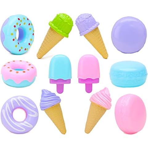 Toyland® 12 Piece Dessert Play Set - Includes: 4 Ice Creams, 2 Ice Lollies, 3 Doughnuts & 3 Cakes - Pretend Play Food For Kids Cover