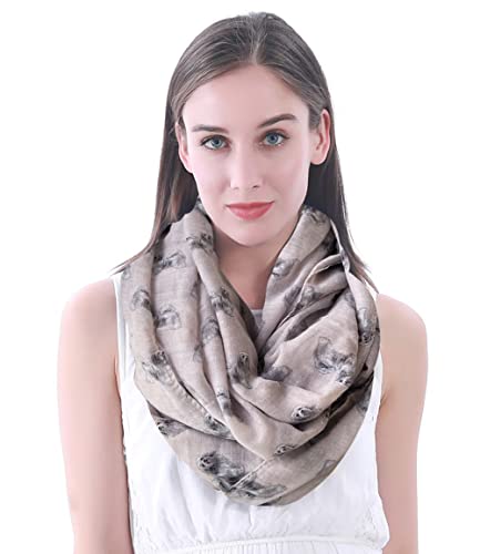 Lina & Lily Havanese Dog Print Women's Infinity Scarf Lightweight