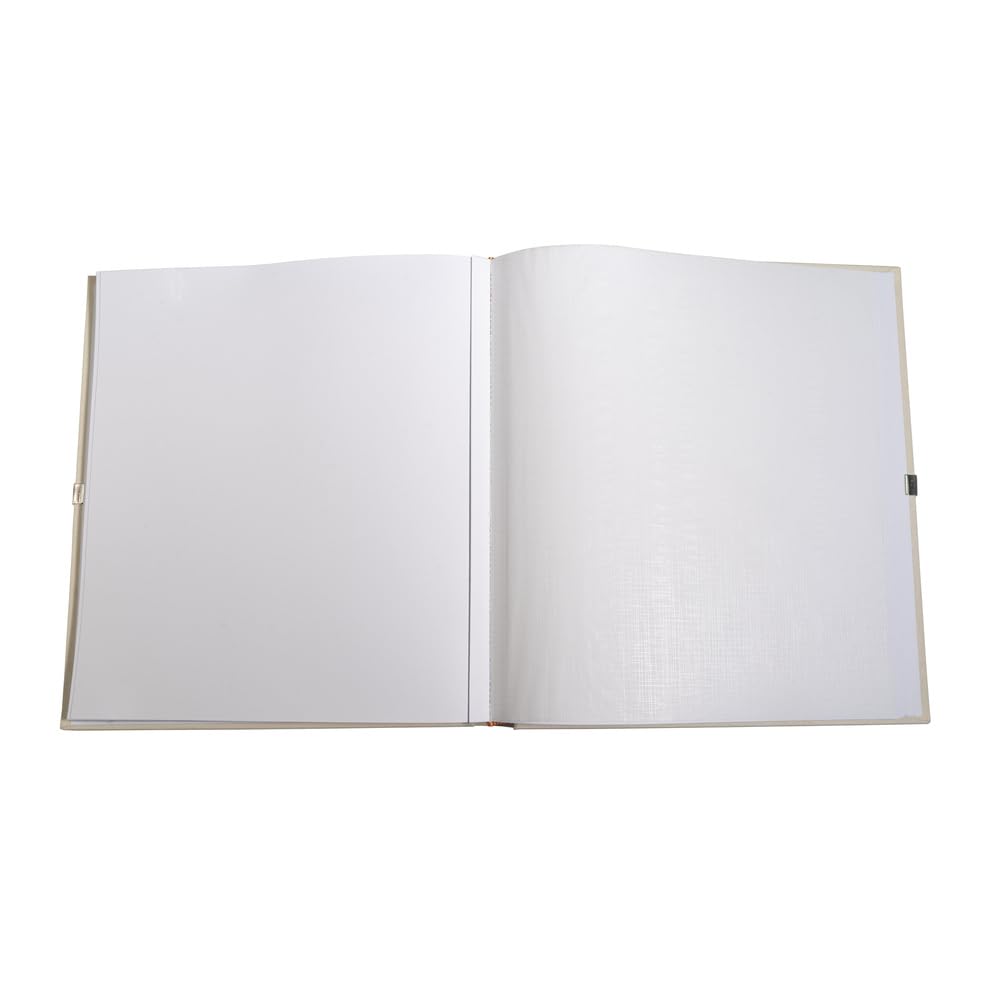 Exacompta 11154E Premium Fotoalbum Kingsbridge mit 60 schwarzen Seiten, perfekt für Ihre Fotos zum selbstgestalten Fotobuch weiß, 29 x 32 cm