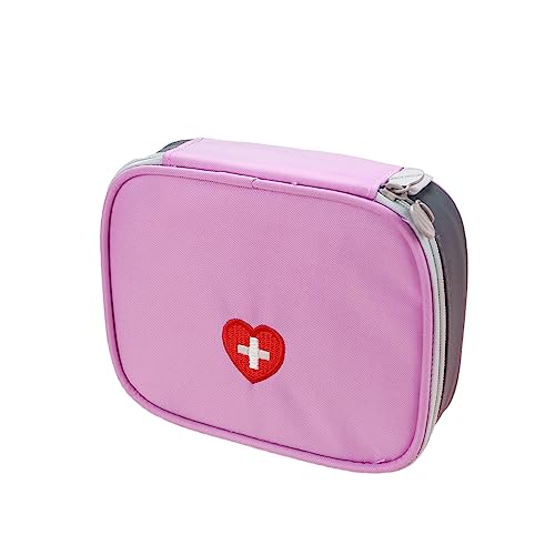 NIYANGLE Outdoor First Aid Medical Storage Bag Pink Emergency Kit Pouch for Travel Camping and Outdoor Activities Easy to Carry Convenient Zipper Closure
