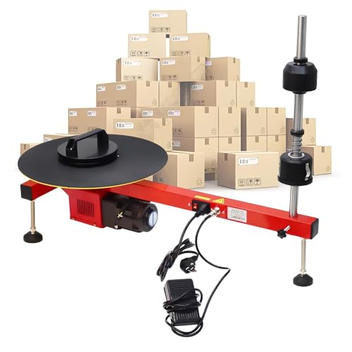 Elektrische Stretchfolienverpackungsmaschine mit Drehteller, robuste Palettenbox Schrumpffolie für Logistik- und Expressstationen, 220V