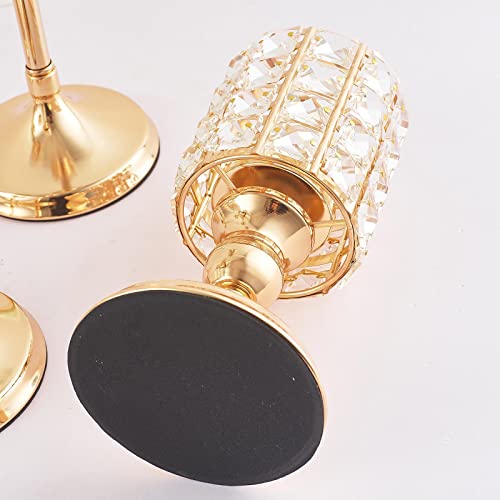 2x Castiçal de Cristal Suporte para Jantar para Eventos Especiais Decoração Castiçal Ornamento