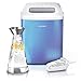 Produktbild Arendo - Eiswürfelmaschine Edelstahl - Eiswürfelbereiter 2 Liter - Testsieger 2024 - Ice Cube Maker Maschine - Eiswürfelautomat - mit Kühlung - Eiswürfel Größen Klein + Groß - ABS - BPA frei