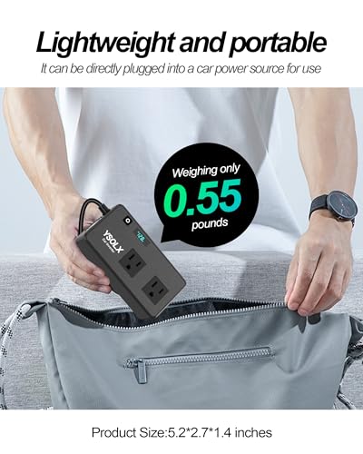 Image of YSOLX 300W Car Inverter Power Outlet Dual AC Car Plug Adapter Outlet