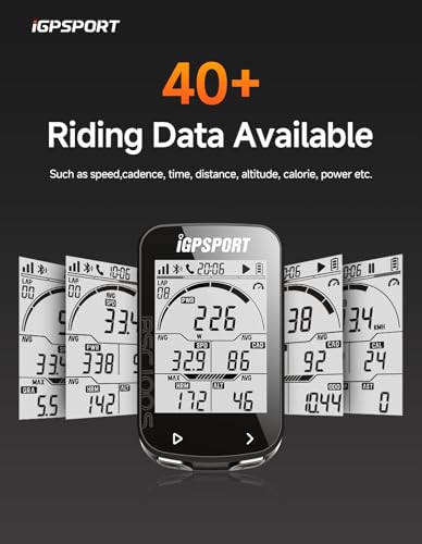 iGPSPORT BSC100S GPS Bike Computer Wireless, 2.6 inch LCD Display 40H Rechargeable Waterproof Cycling Computer (BSC100S)