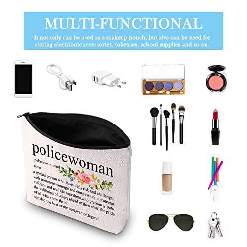 Policewoman Definition EU Makeup Bag - Police Officer & Sergeant Gift - Police Academy Graduation Gear Bag - Image 3