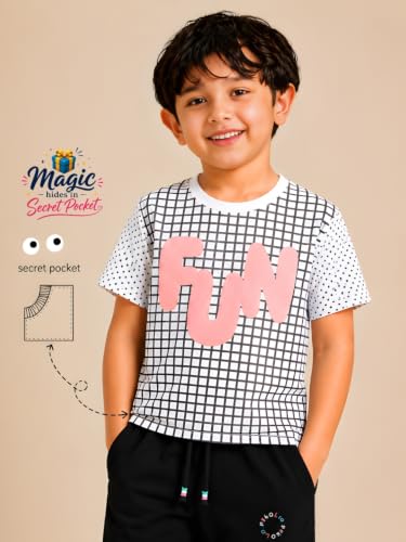 Image of Pilolo Kids Soft Cotton Lycra Pocket T-Shirt for Boy's