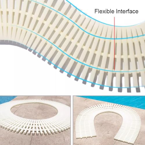 Generico Griglie per Piscine - Griglia di Scarico Resistente per Esterni, Ideale per soluzioni di drenaggio di docce, Strade e troppopieno - Griglia Robusta per Un Flusso d'Acqua efficiente