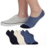 Sperry Women’s 6-Pack Super No Show Socks, Blue Multi, 4-10