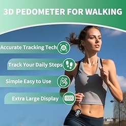 Alternative view of Pedometer Walking Simple 3D Step Counter with Clip and Lanyard, Activities Fitness Tracker Without Smartphone, Accurate Step Tracker for Women, Men, Seniors